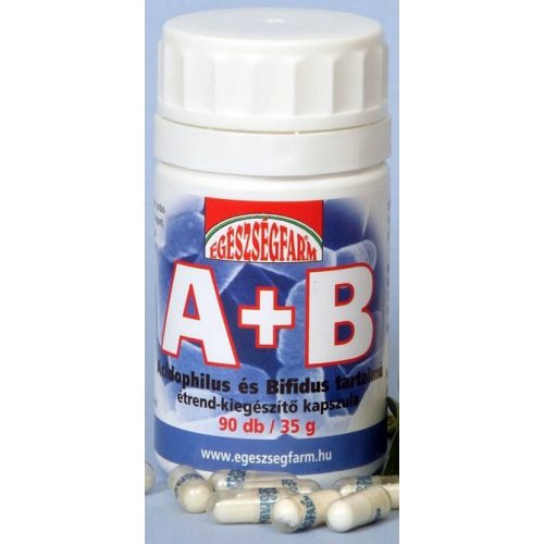 A+B - Acidophilus és Bifidus tartalmú étrend-kiegészítő - 90 db 