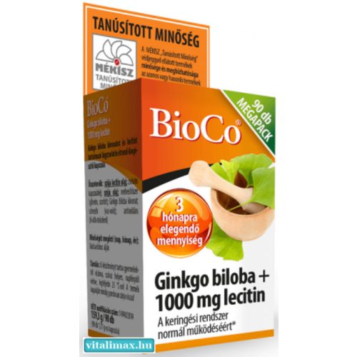 BioCo Ginkgo biloba + lecitin - 90 kapszula