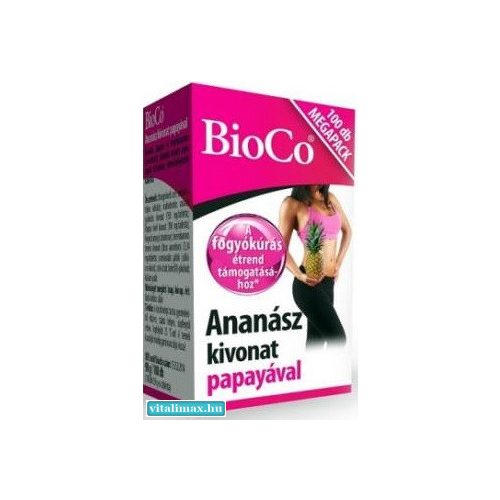 BioCo Ananász kivonat papayával - 100 db