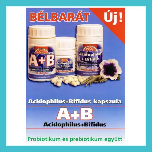 A+B - Acidophilus és Bifidus tartalmú étrend-kiegészítő - 90 db 