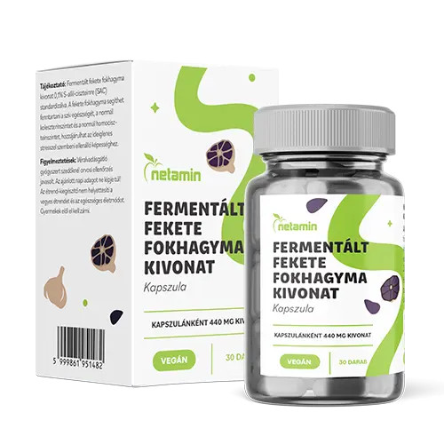 Netamin Fermentált Fekete fokhagyma kivonat - 30 db