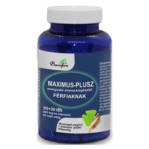 Pharmaforte MAXIMUS-PLUSZ - energizáló férfiaknak - 90+30 db kapszula