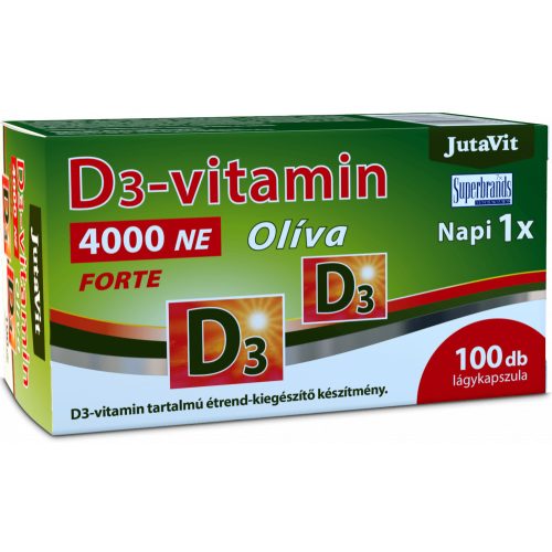 JutaVit D3-vitamin 4000NE Olíva Forte - 100 db lágykapszula