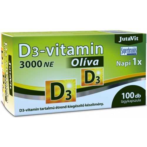 JutaVit D3-vitamin 3000NE Olíva - 100 db lágykapszula