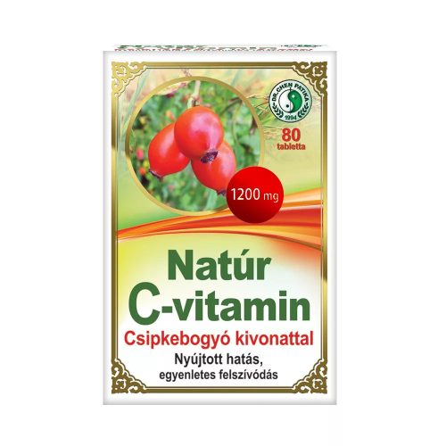 Dr. Chen Natúr C-vitamin csipkebogyó kivonattal – 80 db tabletta