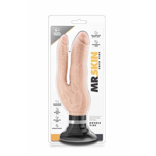 Mr. Skin Double Vibe Cock Beige