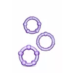 Stay Hard Beaded Cockrings Purple