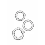 Stay Hard Beaded Cockrings Clear