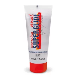   HOT Anal Superglide Warming Liquid Pleasure - waterbased lubricant 100 ml