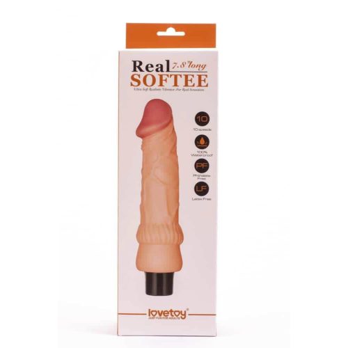 7.8" Real Softee Vibrating Dildo  2