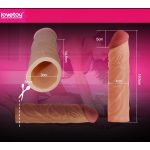 Pleasure X-Tender Penis Sleeve Brown 3