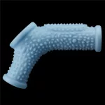 Vibrating Drip Knights Ring with Scrotum Sleeve Blue_B15O50_3