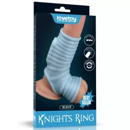 Vibrating Wave Knights Ring with Scrotum Sleeve_B15O50_3