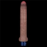 10.5" REAL SOFTEE Rechargeable Silicone Vibrating Dildo