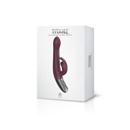   TITANZ 8.5" SILICONE RECHARGEABLE VIBRATOR IN RUBINE RED