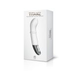TITANZ 7" SILICONE RECHARGEABLE VIBRATOR IN IVORY WHITE
