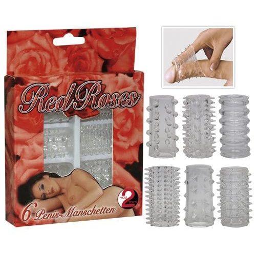 Red Roses Penis Ring Set 6 pcs