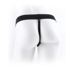 7" Hollow Strap-On with Balls  Light/Black