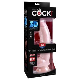 10" Triple Density Fat Cock with Balls Light