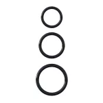 Silicone 3-Ring Stamina Set Black