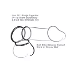 Silicone 3-Ring Stamina Set Black