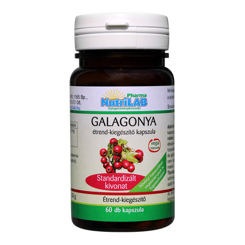 Image of CSOMAG: NutriLAB Galagonya vega kapszula 60X + AJÁNDÉK C-vitamin