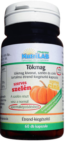 Image of CSOMAG:NutriLAB Tökmag szelénnel, cinkkel - 60 db + AJÁNDÉK C-vitamin