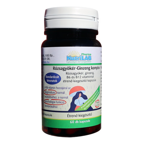 Image of CSOMAG: NutriLAB Rózsagyökér-Ginzeng komplex 60x + AJÁNDÉK C-vitamin