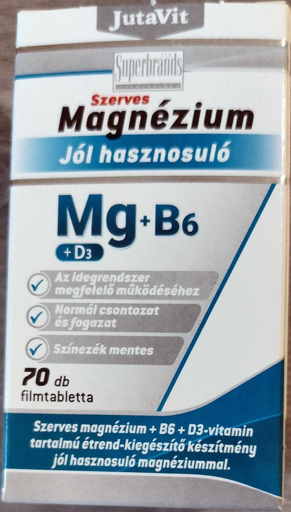 Image of JutaVit Szerves Magnézium + B6 + D3 - 70 db filmtabletta
