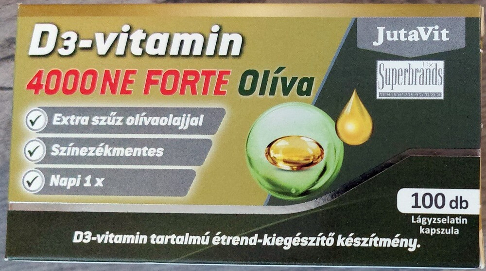 Image of JutaVit D3-vitamin 4000NE Olíva Forte - 100 db lágykapszula