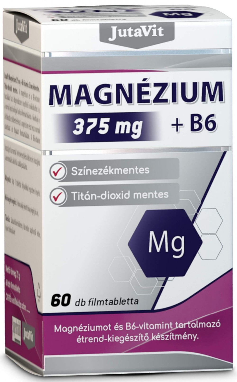 Image of JutaVit Magnézium 375 mg + B6 vitamin - 60 db