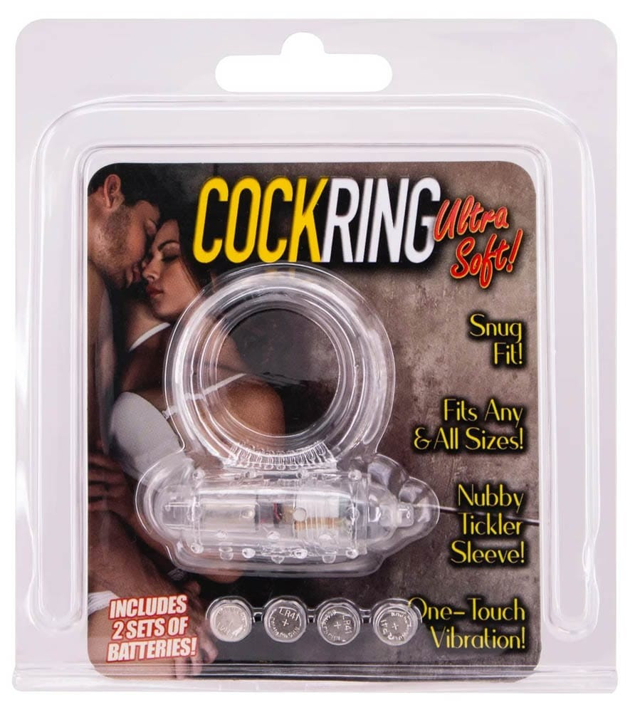 Image of Cockring Silicone Vibrating Clear